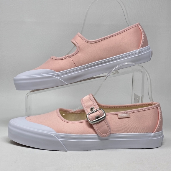 Vans Mary Jane Women's Pink White Buckle Design Sneakers 500714 Size 8.5 New - Picture 3 of 11